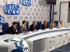 Представители украинской делегации на конференции Пресс-центре ИТАР-ТАСС